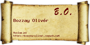 Bozzay Olivér névjegykártya