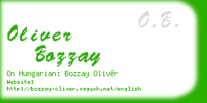 oliver bozzay business card